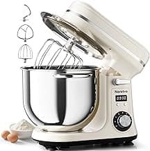 Neretva Stand Mixer, 6.34QT & 6 Speed Professional Mixers Kitchen Electric Stand Mixer Super Stable & Lower Noise Hou...