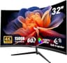 Gawfolk 32 Inch 4K UHD Curved 1500R Computer Monitor, Ultra-Clear (3840×2160p) Screen, 100% sRGB, 178° Viewing Angle,...