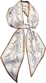 Hioyiwse Head Scarf Hair Neck Scarves For Women Purse Bag Scarfs For Handbags Silky Long Thin Satin Headscarf Fashion