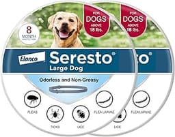 Seresto Large Dog Vet-Recommended Flea & Tick Treatment & Prevention Collar for Dogs Over 18 lbs. | 2-Pack