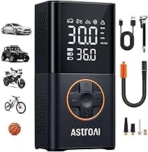 AstroAI L7 Tire Inflator Portable Air Compressor,150 PSI Cordless Mini Air Bike Auto Shut-Off Pump with Digital Displ...