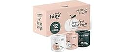 ecoHiny Premium & Soft Bamboo Toilet Paper | PFAS Free | 12 Mega Rolls, 3 ply & 350 Sheets | Non Toxic, FSC Certified...