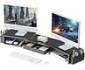 gianotter Dual Monitor Stand Riser, Desk Organizer With Drawer and 2 Pen Holders, Computer Monitor Stand, Desk Shelf ...