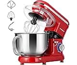 VIVOHOME Stand Mixer, 660W 10 Speed 6 Quart Tilt-Head Kitchen Electric Food Mixer with Beater, Dough Hook, Wire Whip ...