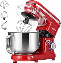 VIVOHOME Stand Mixer, 660W 10 Speed 6 Quart Tilt-Head Kitchen Electric Food Mixer with Beater, Dough Hook, Wire Whip ...
