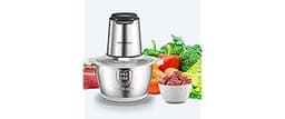 Liebe&Lecker Electric Food Chopper, 350W Food Processor with 8-Cup Bowl | Stainless Steel Meat Grinder with 4 Sharp B...