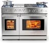AAOBOSI 48 Inch Freestanding Gas Range Ovens with 6 cu.ft Large Capacity Double Convection Ovens, 6 Sealed Burners Pl...