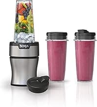 Ninja Nutri-Plus Personal Blender | Compact Push to Blend | Make Frozen Drinks, Smoothies, Sauces & More | With (3) 2...