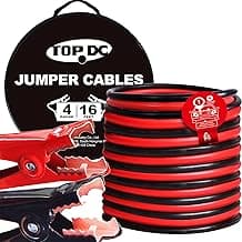 TOPDC 4 Gauge 16 Feet Jumper Cables for Car, SUV and Trucks Battery, Heavy Duty Automotive Booster Cables for Jump St...