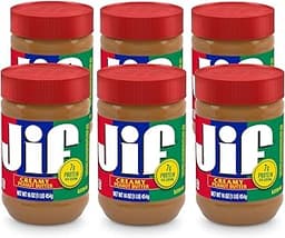 Jif Creamy Peanut Butter, 16-Ounce Jar, Pack of 6