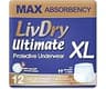 LivDry Ultimate XL Adult Incontinence Underwear, Max Absorbent Adult Diapers with Leak Protection, X-Large, 12-Pack