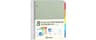 SUNEE 5 Subject Notebook College Ruled - 200 sheets (400 Pages), 9"x11", 5 Pocket Colored Dividers, 3-Hole Punched Pa...