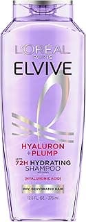 L'Oreal Paris Elvive Hyaluron Plump Hydrating Shampoo for Dehydrated, Dry Hair Infused with Hyaluronic Acid Care Comp...