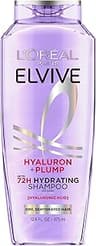 L'Oreal Paris Elvive Hyaluron Plump Hydrating Shampoo for Dehydrated, Dry Hair Infused with Hyaluronic Acid Care Comp...