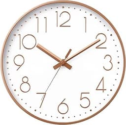 Wall Clock - 8 Inch Silent Non-Ticking Modern 3D Wall Clocks Battery Operated - Decorative Clock for Kitchen, Home Of...