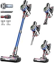 Cordless Vacuum Cleaner, 600W 50Kpa 65Mins Cordless Stick Vacuum with Self-Standing, Touch Screen, Anti-Tangle Wirele...