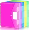 Forvencer Binder Pocket, 10 Pack Super Heavyweight Plastic Folders with Tight Closure, Folders with Pockets Side Load...
