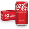 Coca-Cola Fridge Pack Soda Soft Drinks, 7.5 fl oz Cans, 10 Pack - Mini Soda Cans