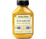 Schaller & Weber Bavarian Mustard, 9.5 Oz Squeeze Bottle (1 Pack) | Sweet Hot Mustard | Deli Condiment for Sausages, ...