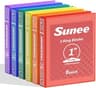 SUNEE 1 Inch Binders 3 Ring 6 Pack, Clear View Three Ring Binders PVC-Free (Fit 8.5x11 Inches) for School Binder or O...