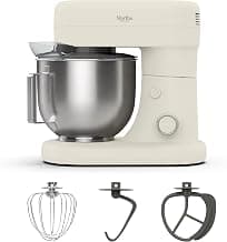 Martha Stewart 5.3QT Tilt Head Stand Mixer, 12 Speeds, Stainless Steel Bowl | Dough Hook, Stainless Whisk, Beater, Re...