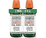 TheraBreath Fresh Breath Mouthwash, Rainforest Mint, Alcohol-Free, 16 Fl Oz (2-Pack)