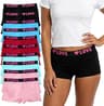 Tuvuye Women's Cotton Boyshorts Underwear - Breathable & Comfortable Full Coverage Mid Rise Panties 10-Pack