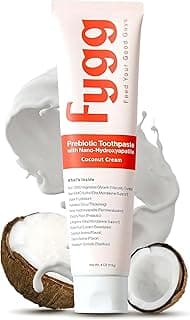 Fygg Fluoride-Free Toothpaste with Prebioitics – Coconut Cream Flavor (4oz) | Nano-Hydroxyapatite Remineralizing for ...
