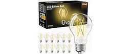dalattin 12 Pack A19 Vintage LED Edison Bulbs, Dimmable, 60W Equivalent, High Brightness 2700K Soft White, 8W E26 Sta...