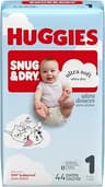 Huggies Snug & Dry Diapers Size 1, 44 Count | Ultra Soft and Ultra Dry, Day & Night Protection, GentleAbsorb Liner, W...