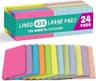 Taja Lined Sticky Notes, 4 x 6 Inches, 24 Pads, 30 Sheets/Pad, Bright