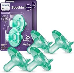 Philips Avent Soothie Baby Pacifiers - 100% Silicone Pacifiers for Babies 3-18 Months, One-Piece Design, BPA-Free, Ex...