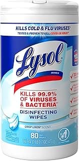 Lysol Disinfectant Wipes, Dorm Room Essentials, Multi-Surface Antibacterial Cleaning Wipes, For Disinfecting and Clea...
