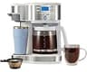 Hamilton Beach 2-Way Programmable Coffee Maker & Single Serve Coffee Maker | 12 Cup Glass Carafe | White with Stainle...