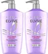 L'Oreal Paris Elvive Hyaluron Plump Shampoo and Conditioner Set for Dehydrated, Dry Hair with Hyaluronic Acid Care Co...