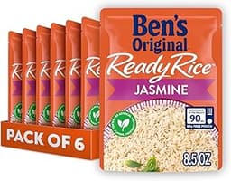 BEN'S ORIGINAL Ready Rice Jasmine Rice, Easy Dinner Side, 8.5 OZ Pouch (Pack of 6)