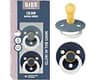 BIBS Colour Glow Pacifier, 6-18 Months, 2-Pack, Round, Petrol/Deep Space | Natural Rubber | Size 2 | BPA-Free | Made ...