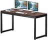 SHW 55-Inch Commercial-Grade Office Computer Desk, Cherry | 10-Year Limited Warranty