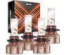 SEALIGHT X6S 9005/HB3 9006/HB4 Bulbs Combo, 900% 80000LM Ultra-Bright 9006 9005 Powersports Headlights, 60000+ Hrs HB...