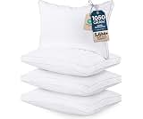 Utopia Bedding Gusset Bed Pillow, Hotel Pillows Queen Size Set of 4, White | Cotton Blended Down alternative pillows ...