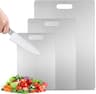 Stainless Steel Cutting Board Set of 3, Metal Chopping Board for Kitchen
