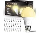 dalattin 24 Pack LED Light Bulbs Soft White 2700K, 60 Watt Equivalent A19 Standard Bulbs, E26 Base, 800 LM, Efficient...
