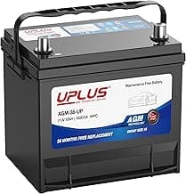 UPLUS BCI Group 35 Car Battery, Maintenance Free 12V 55Ah Premium AGM Automotive Start-Stop Batteries 650CCA, 88RC