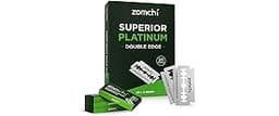 Double Edge Razor Blades, 100 Counts Safety Razor Blades for Shaving, Platinum Stainless Steel Shaving Blades for Men...