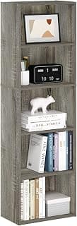 Furinno LUDER Book Shelf, 5-Tier Bookshelf, Bookcase with Open Shelves, 9.4 x 15.8 x 52, Easy Assembly, for Living Ro...