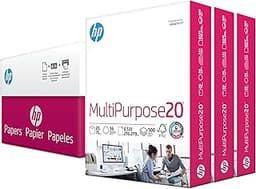 HP Printer Paper | 8.5 x 11 Paper | MultiPurpose 20 lb | 3 Ream Case - 1500 Sheets | 96 Bright | Made in USA - FSC Ce...