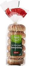 Amazon Fresh Brand, Everything Pre Sliced Bagels, 21 Oz, 6 Count