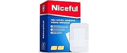 Niceful 50Pcs Adhesive Gauze Island Dressing 2"x3", Water-Resistant Wound Dressing, Sterile & Absorbent Medical Grade...