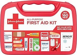 All-Purpose Portable Compact First Aid Kit for Minor Cuts, Scrapes, Sprains & Burns, Perfect for Home, Car, Travel, C...