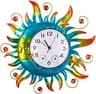 Outable Sun and Moon Outdoor Clock Decorative Outdoor Clocks Waterproof Silent No-Ticking Outdoor Clock Thermometer C...